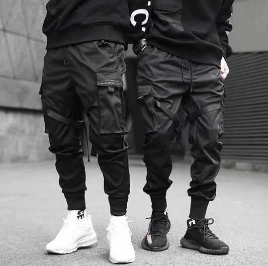 Harem Joggers för Herr – Streetwear Cargo Byxor med Fickor