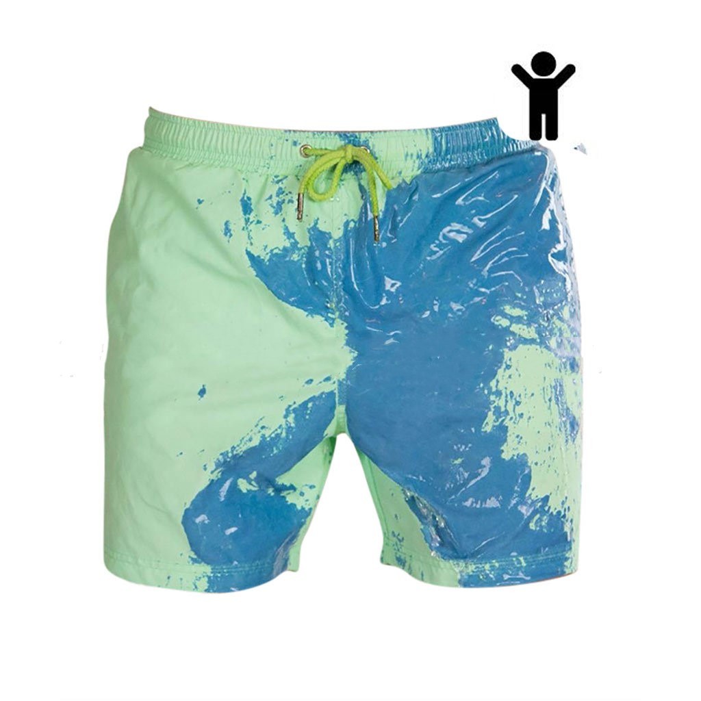 Magiska Färgskiftande Badshorts för Herrar – Snabbtorkande och Bekväma.