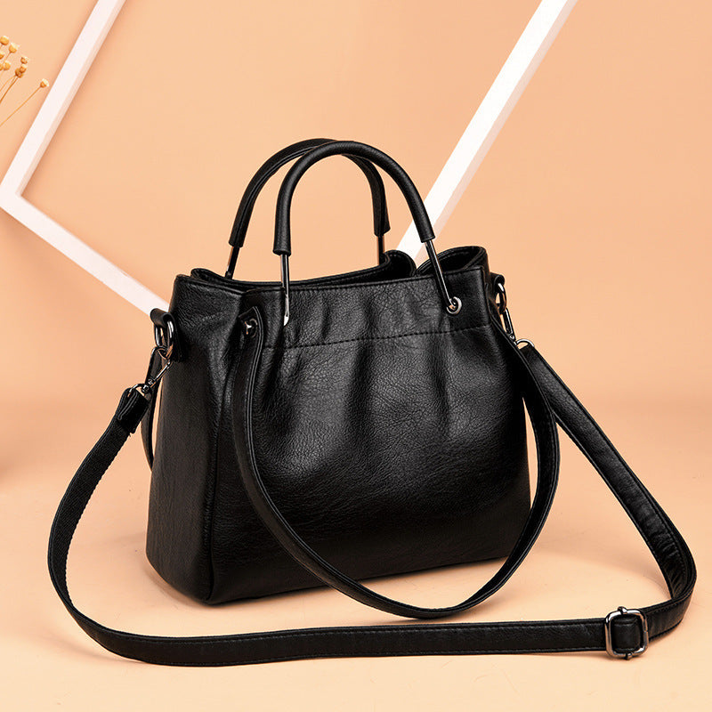 Bags Handbags EU and Usa Fashion Women's Bags Soft Leather Retro Bucket Bag Handbag
