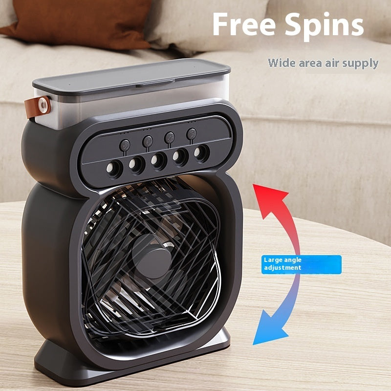 3-i-1 Bärbar Luftkonditionering – Evaporativ Kylare med LED-nattljus och Luftfuktare