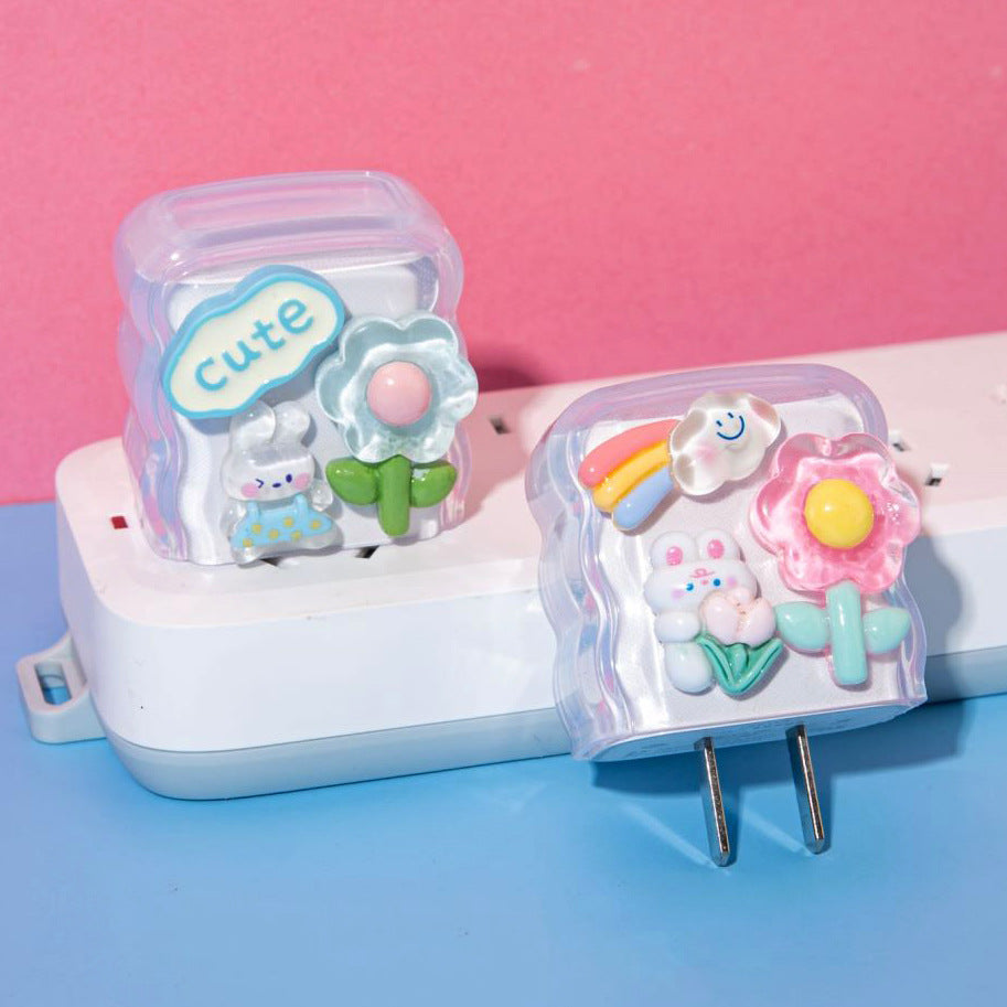 ZAVA SMART Cute Mobile Phone Data Cable Charger Protective Cover