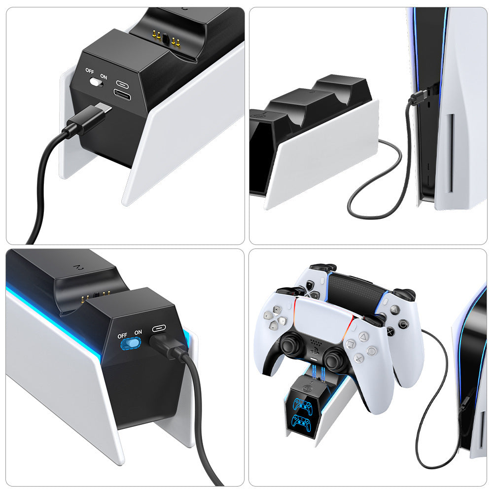 Gamepad RGB Colorful Fixed Charger LED Indicator Light Wireless Handle Charger