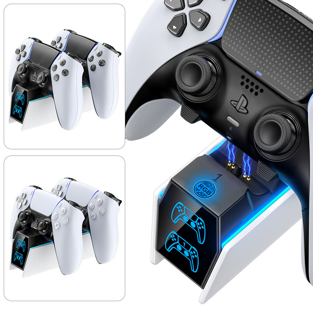 Gamepad RGB Colorful Fixed Charger LED Indicator Light Wireless Handle Charger