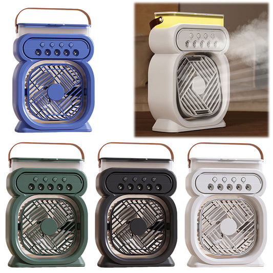 3-i-1 Bärbar Luftkonditionering – Evaporativ Kylare med LED-nattljus och Luftfuktare