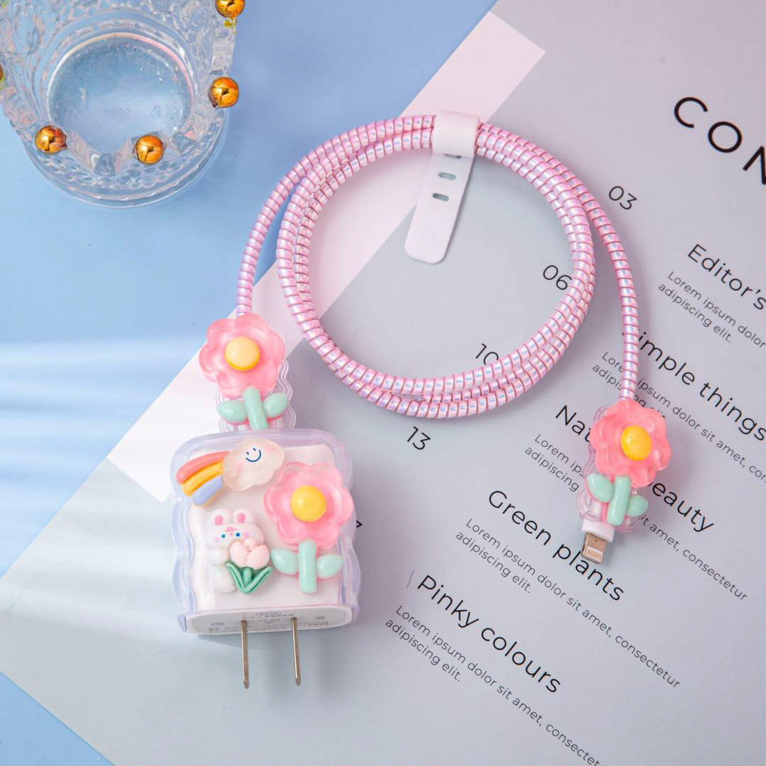 ZAVA SMART Cute Mobile Phone Data Cable Charger Protective Cover