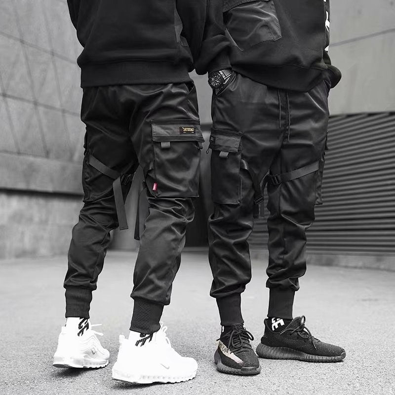 Harem Joggers för Herr – Streetwear Cargo Byxor med Fickor