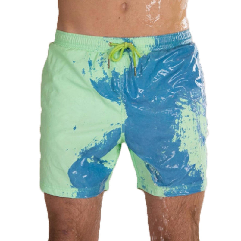Magiska Färgskiftande Badshorts för Herrar – Snabbtorkande och Bekväma.