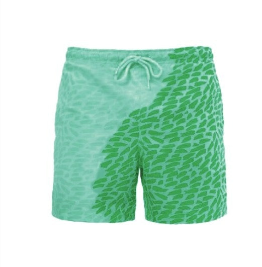 Magiska Färgskiftande Badshorts för Herrar – Snabbtorkande och Bekväma.