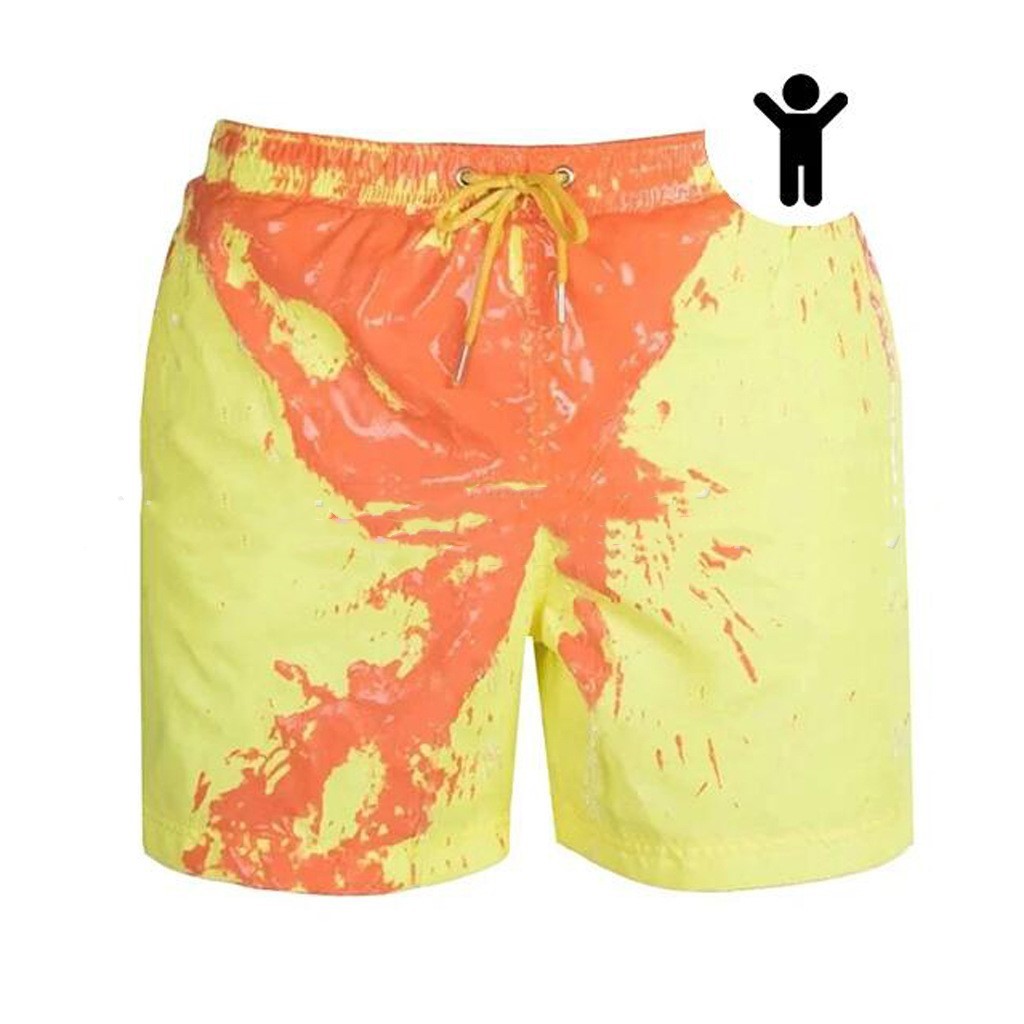 Magiska Färgskiftande Badshorts för Herrar – Snabbtorkande och Bekväma.