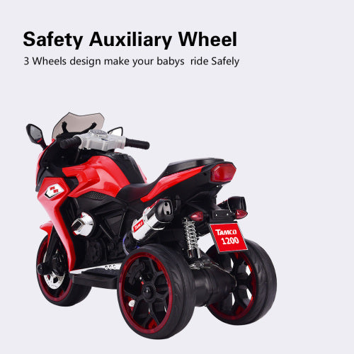 ZAVA SMART 12V Kids Electric Motorcycle ,ride On Motorcycle,Three Lighting Wheels Kids Electric Toys Boys Girls Motorcycle, Children Battery Motor Bikes Rechargeable 3 Wheels Ride On Electric Motorcycle