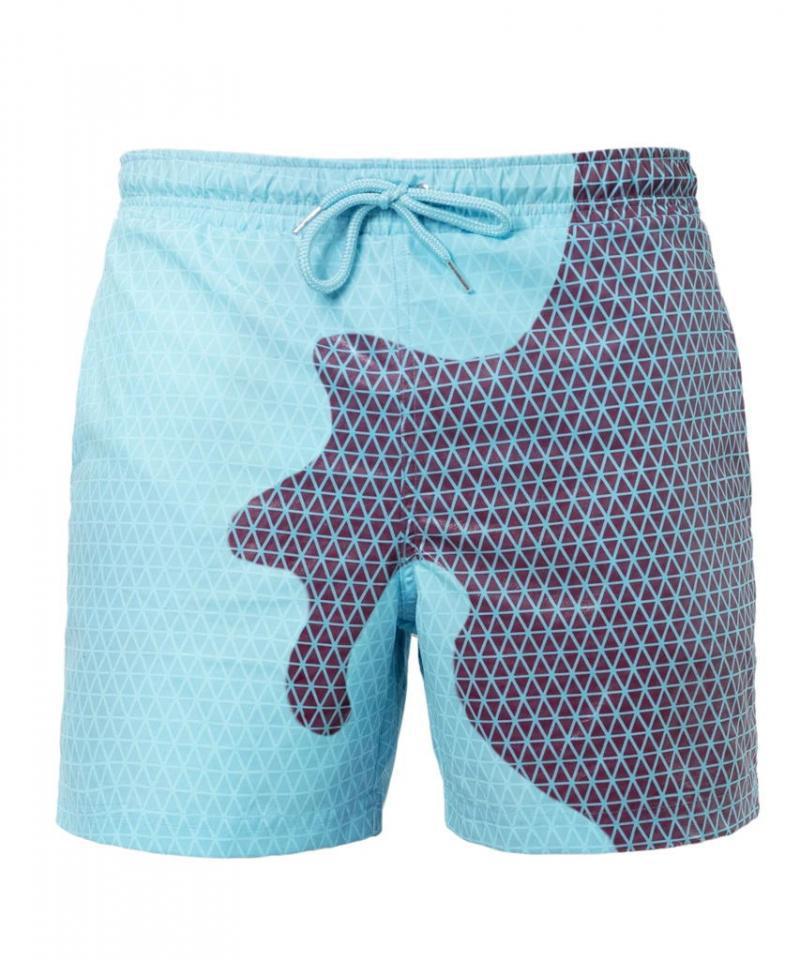 Magiska Färgskiftande Badshorts för Herrar – Snabbtorkande och Bekväma.