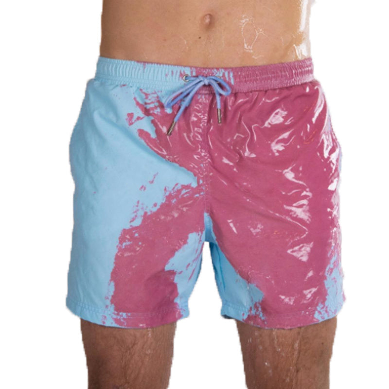 Magiska Färgskiftande Badshorts för Herrar – Snabbtorkande och Bekväma.