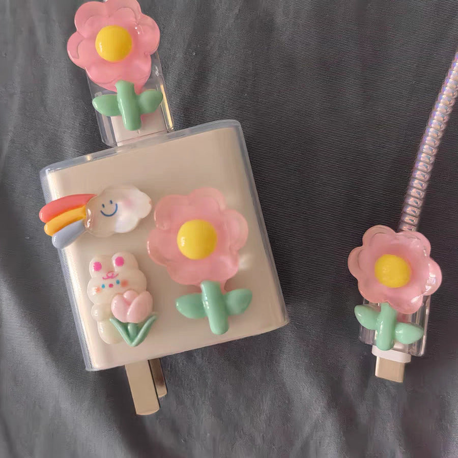 ZAVA SMART Cute Mobile Phone Data Cable Charger Protective Cover