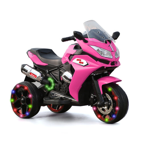 ZAVA SMART 12V Kids Electric Motorcycle ,ride On Motorcycle,Three Lighting Wheels Kids Electric Toys Boys Girls Motorcycle, Children Battery Motor Bikes Rechargeable 3 Wheels Ride On Electric Motorcycle