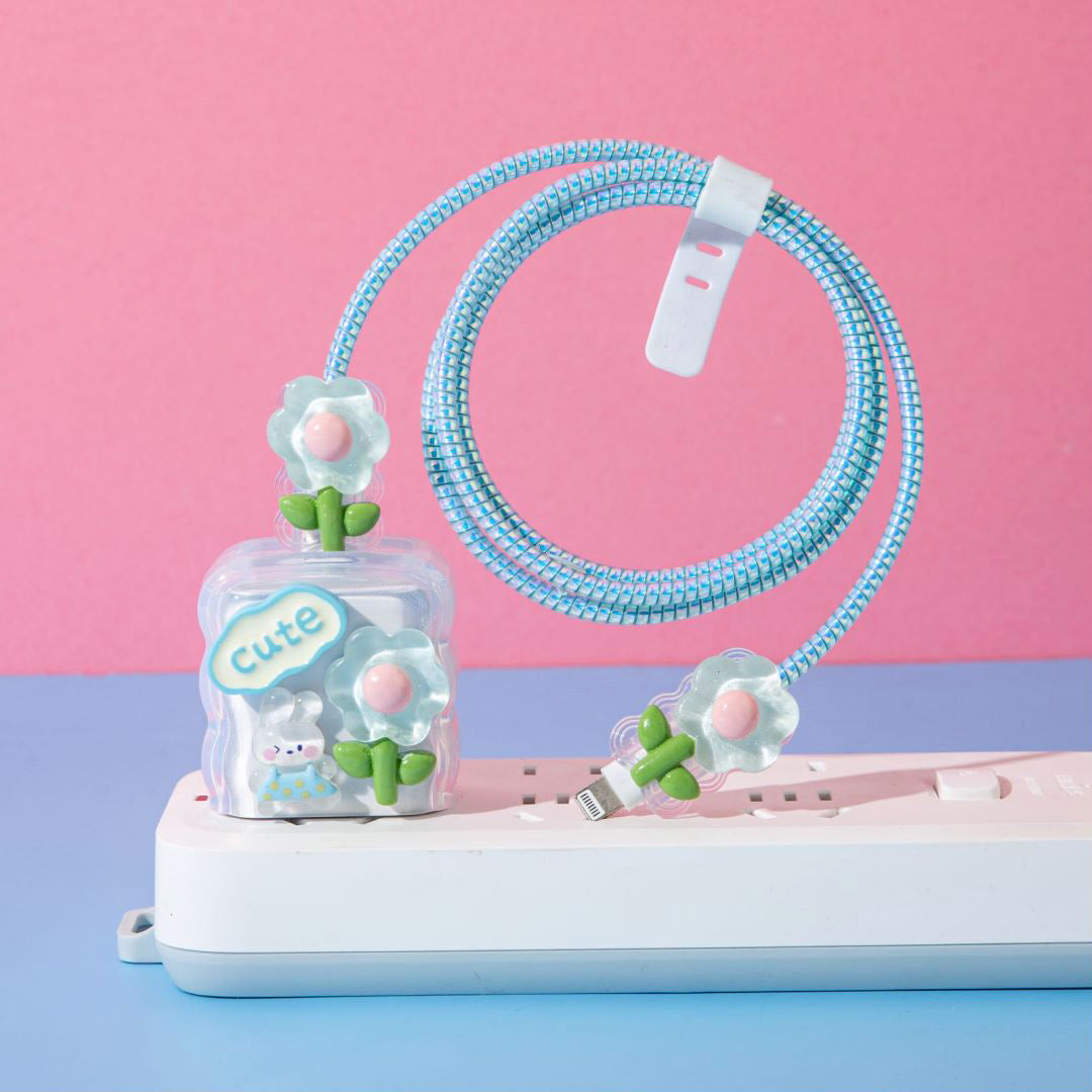 ZAVA SMART Cute Mobile Phone Data Cable Charger Protective Cover