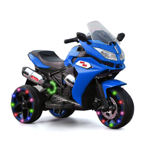 ZAVA SMART 12V Kids Electric Motorcycle ,ride On Motorcycle,Three Lighting Wheels Kids Electric Toys Boys Girls Motorcycle, Children Battery Motor Bikes Rechargeable 3 Wheels Ride On Electric Motorcycle