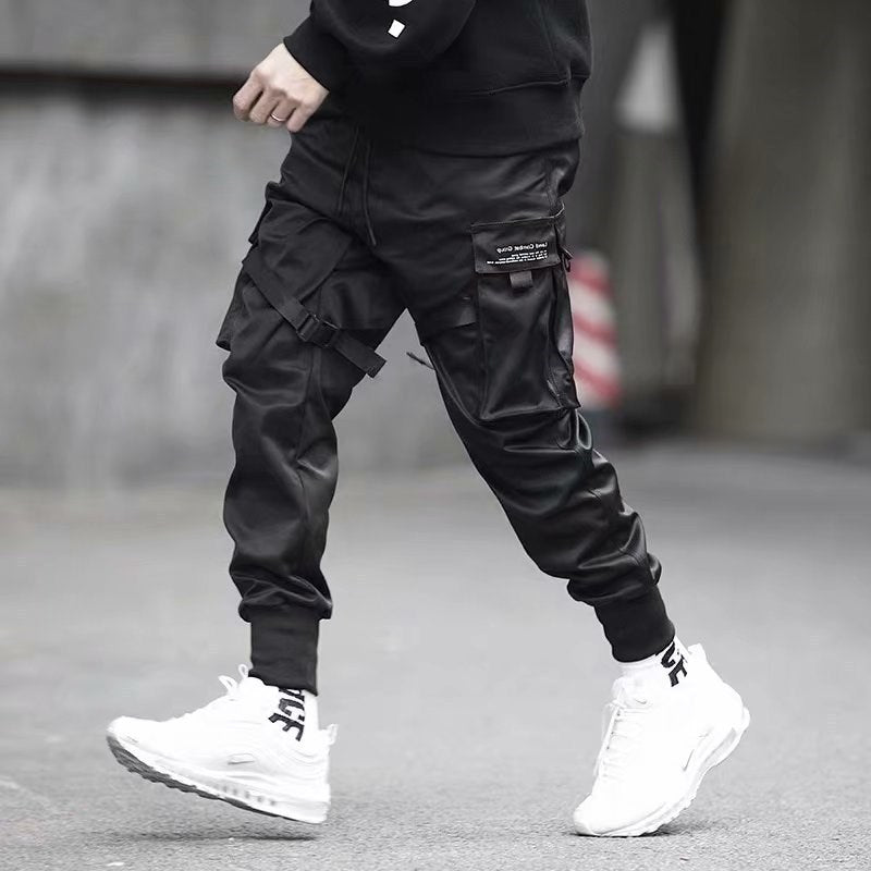 Harem Joggers för Herr – Streetwear Cargo Byxor med Fickor