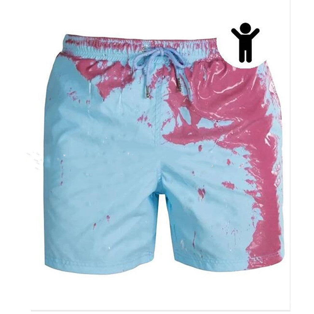 Magiska Färgskiftande Badshorts för Herrar – Snabbtorkande och Bekväma.