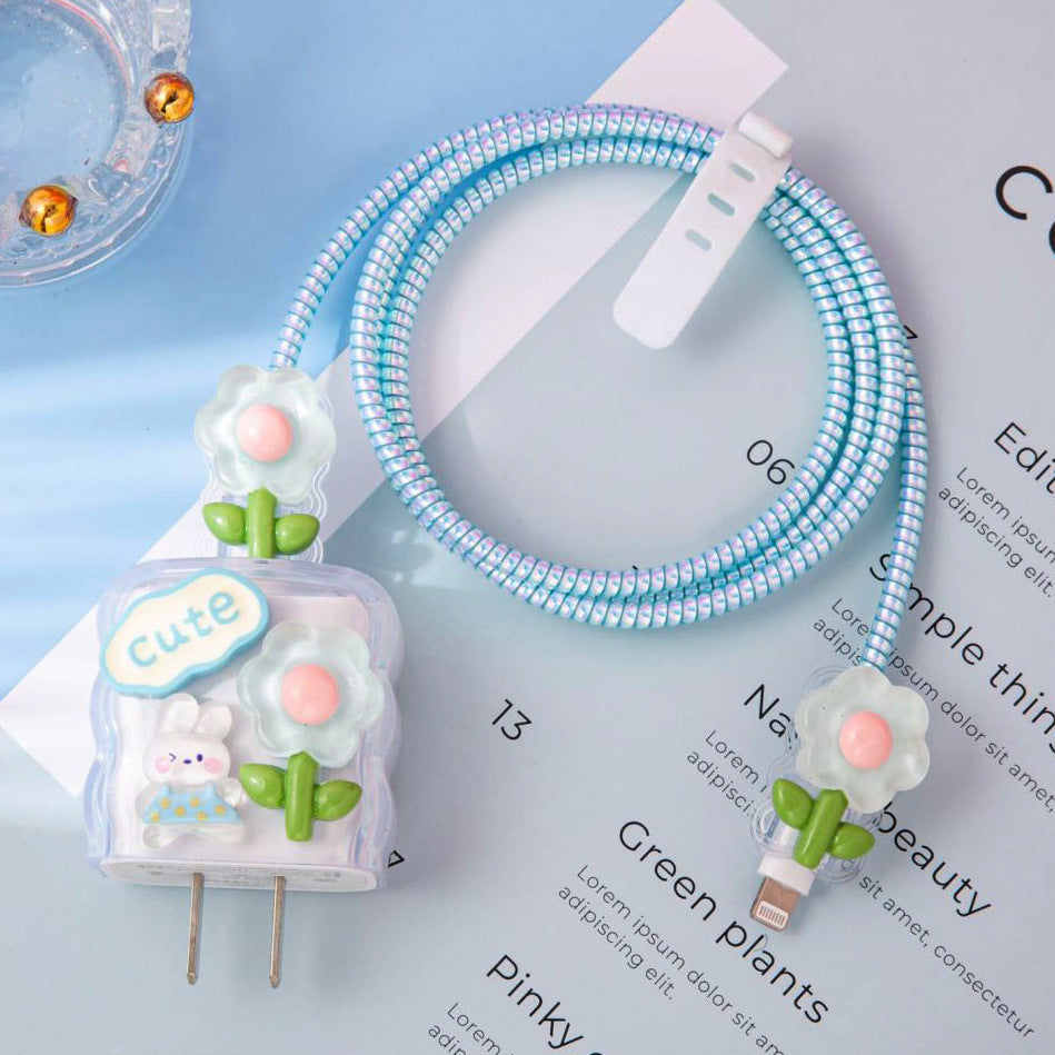 ZAVA SMART Cute Mobile Phone Data Cable Charger Protective Cover