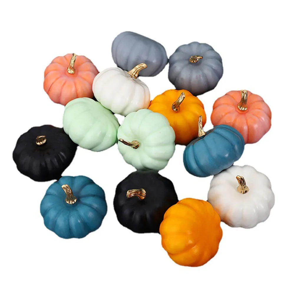 Halloween Simulation Multicolor Pumpkin Gold Orange White Artificial Pumpkin Thanksgiving Halloween Party Decor For Home
