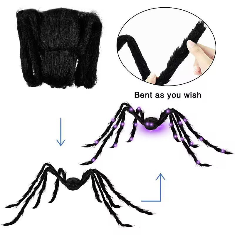 Halloween Glowing Spider Decoration for Indoor and Outdoor Use