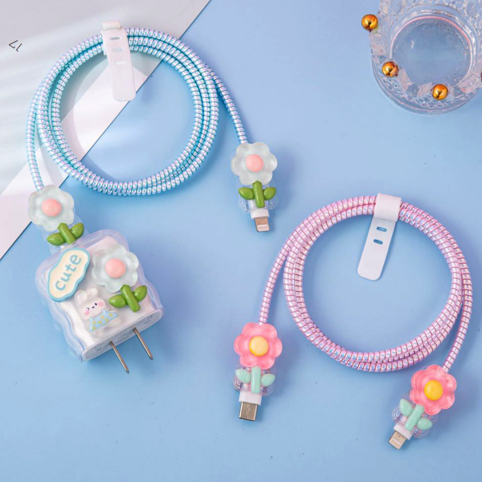 ZAVA SMART Cute Mobile Phone Data Cable Charger Protective Cover