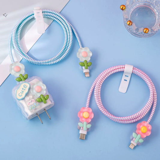 ZAVA SMART Cute Mobile Phone Data Cable Charger Protective Cover